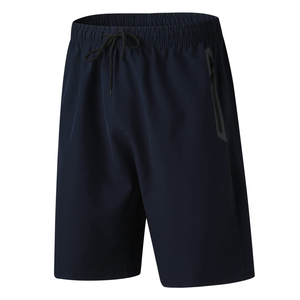 กางเกงขาสั้นลำลองผู้ชาย เอวกลาง ทรงฟิตเนส เป็นมิตรกับสิ่งแวดล้อม ผ้าฝ้าย 100% ระบายอากาศ แห้งเร็ว เอวยางยืด สีพื้น ผ้าฟลีซ - Product Image 2