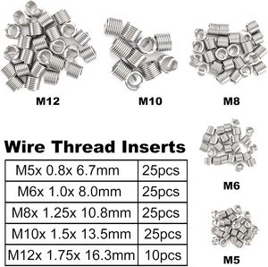 Sıcak satış 131 adet M5 M6 M8 M10 M12 araba konu onarım seti el aletleri elimden konu tamir kiti rethread Recoil onarım aracı seti - Product Image 5