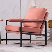 Chaise longue industrielle en cuir moderne de bras pour le salon de Cofe d'hôtel