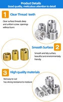 High Quality 3-Hole Stainless Steel Wire Fasteners 308 307 Type Slotted Thread Sleeve Polished Finish M14*2-M18*2-14L Zinc