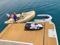Tapis d'eau gonflable, plate-forme en teck de fête, loisirs, bateau flottant, ponton E dock à vendre