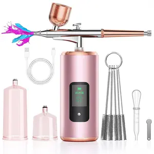 36psi Không Dây Airbrush Cầm Tay Phun Tự Làm Nail Sơn Súng Di Động Không Dây Airbrush Máy Nén Kit Cho Bánh Trang Trí