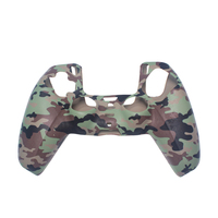 Coque en silicone ergonomique antidérapante style camouflage pour manette PS5, revêtement en caoutchouc souple