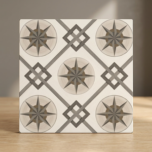 Carreaux de sol en céramique numérique effet bois, marbre et pierre 400x400mm, en porcelaine émaillée pour salle de bain et intérieur - Product Image 3