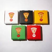 Boîte à pizza personnalisée avec logo imprimé, 12, 14, 16 pouces, avec fenêtre, en papier kraft ondulé, écologique, vente en gros pour les restaurants à emporter