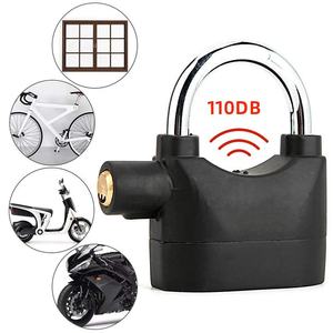 Gembok <span class=keywords><strong>Alarm</strong></span> Sepeda Motor Dorich Berkualitas Tinggi Anti Air 110db Baja Hitam 9mm dengan Kunci - Product Image 6