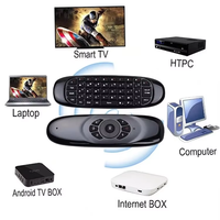 Mouse Udara Nirkabel untuk Android Mini Air Mouse Fly Air Mouse Keyboard Nirkabel Airmouse(C120) (Hitam)