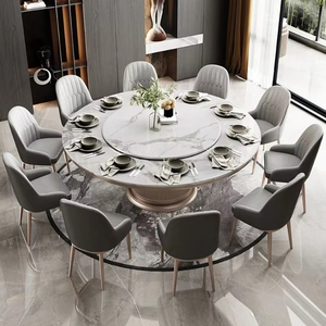 Table à manger convertible en pierre frittée pour hôtel, style moderne et minimaliste, luxe, 1,8/2 mètre, mobilier pour hôtels, restaurants, clubs - Product Image 6