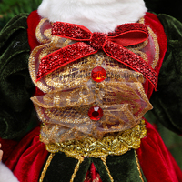 Décoration de Noël pour table de fenêtre, Mme Père Noël, 12 pouces, Mme Claus debout, poupées Père Noël et Mme Claus