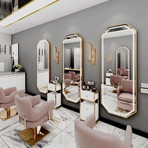 Zxm S Factory Price Custom Design of Modern Light Luxury Oval <b>Square</b> <b>Mirror</b> Hair Salon Furniture Set - Product Image 4