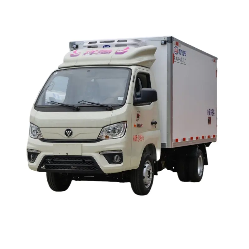 Foton Xiangling M1 essence essence camion réfrigéré 4x2 chine pas cher réfrigérateur camions voiture 122hp