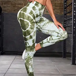 Hoge Taille Workout Dames Sportkleding Patroon Legging Fitness Yoga Dragen Butt Lifting Leggings Yoga Broek Leggings Voor Dames