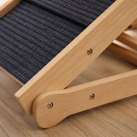 Rampe pliable pour animaux de compagnie pour canapé, tapis texturé antidérapant, poignée de transport, base en bois, rampe à angle réglable pour petits et moyens chiens, usage domestique