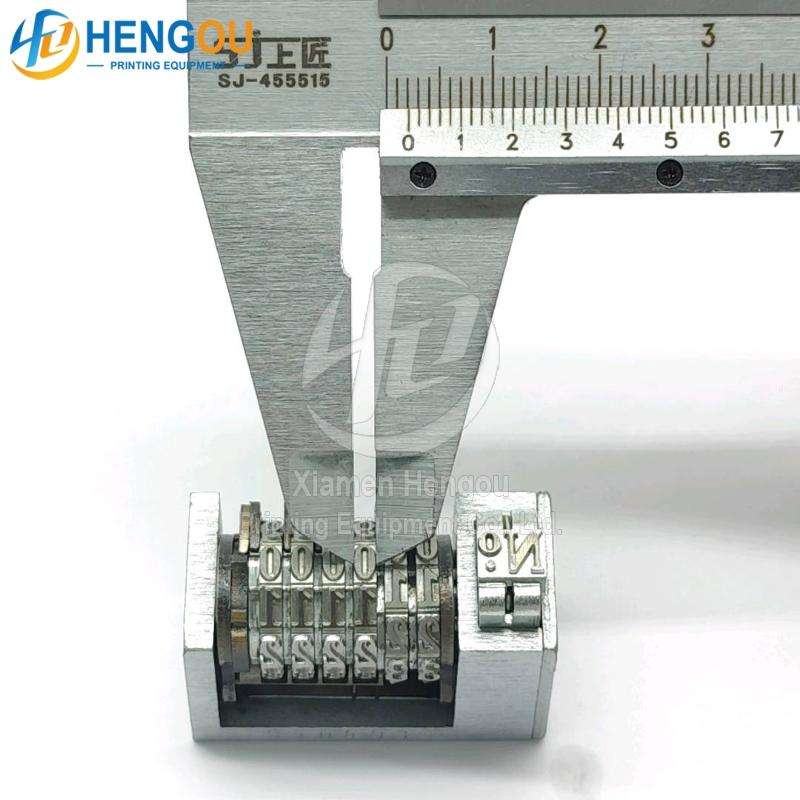 6 Digits 4x8 Forward Full Steel Numbering Machine Roman Font Jump Mode ...