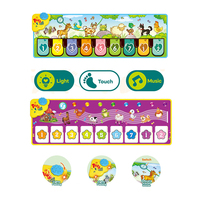 110*36cm Animal Multifunction Instrument Keyboard Piano Game Mat Giant Floor Piano Dance Mats Toys for 3-12 Year Old Girls