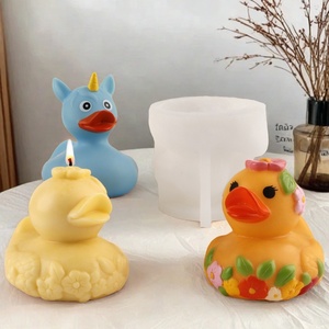 Molde de silicona TangChu con forma de patito lindo para velas de aromaterapia, yeso, jabón artesanal y manualidades de amasado. - Product Image 2