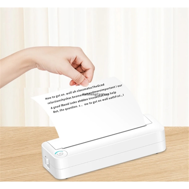 X8 Hot selling A4 Portable Mini Thermal Printer Wireless BT Fit w/OS Android Mobile Photo Printer 210mm Paper USB Rechargeable