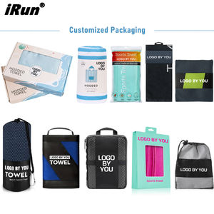 Albornoz con capucha de secado rápido y logotipo impreso personalizado <span class=keywords><strong>IRun</strong></span>, toalla ligera de microfibra para <span class=keywords><strong>playa</strong></span> y natación, Poncho de surf - Product Image 5