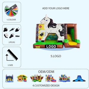 Castillo Inflable Comercial con Tobogán para Niños, de PVC, para Juegos Infantiles, Casa de Brinco con Tobogán - Product Image 4