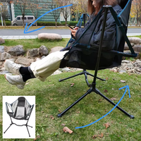 Chaise de voyage en plein air hamac balançoire pliable Portable fauteuil à bascule pliable de luxe pour Camping
