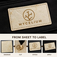 Cuir de mycélium personnalisé, cuir de champignon, emballage alimentaire ignifuge en carbone négatif, biodégradable, sans PU, mode durable