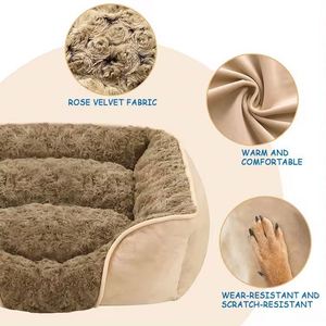 Coussin chauffant d'hiver pour animaux de compagnie, tapis doux en peluche personnalisé, lavable, pour chat et chien, échantillon gratuit - Product Image 4