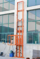 Plateforme élévatrice hydraulique à rail de guidage haute capacité pour charges lourdes, élévateur de marchandises d'usine, transpalette de matériaux pour atelier, intérieur/extérieur