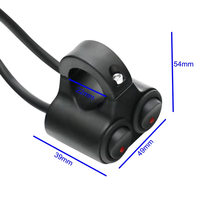 Interrupteurs de moto 22 mm à monter sur le guidon, pour phare, clignotant, frein, antibrouillard, marche/arrêt, en alliage d'aluminium avec voyant lumineux