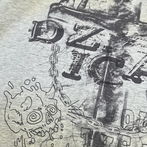 เสื้อยืดดีไซน์เนอร์สไตล์วินเทจ ลุคสตรีทแวร์ คอกลม เนื้อผ้าหนา คุณภาพสูง ลวดลายพิมพ์แบบวินเทจ ทรงโอเวอร์ไซส์ - Product Image 4