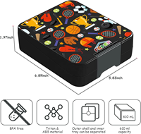 Oumego BPA-freier Baby-Lebensmittelbehälter Auslaufsicher Mikrowellengeeignet Lebensmittel-Aufbewahrungsset Mini-Bento-Lunchbox für Kinder