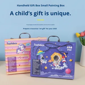 ชุดของขวัญอุปกรณ์ศิลปะกระดาษสำหรับเด็ก 156 ชิ้น สำหรับนักเรียน<span class=keywords><strong>อนุบาล</strong></span> ประกอบด้วยอุปกรณ์วาดภาพ <span class=keywords><strong>สี</strong></span><span class=keywords><strong>น้ำ</strong></span> ปากกาสีน้ำ และอุปกรณ์วาดเขียนอื่นๆ - Product Image 3