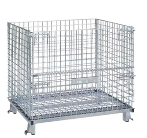 Contenedor plegable de <span class=keywords><strong>metal</strong></span> con jaula de alambre de acero de almacén a la venta - Product Image 6