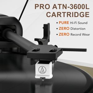 Tourne-disque tout-en-un avec son Hi-Fi, plateau antidérapant et stylet MM - Product Image 4