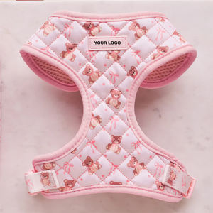 Gacent produk hewan peliharaan pabrik kustom renda mawar Neoprene tali anjing dapat disesuaikan bantalan lembut rompi hewan peliharaan nyaman desain reflektif - Product Image 5