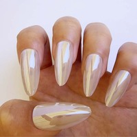 Faux ongles préfabriqués style Ins, effet œil de chat, haut de gamme, pour un look 'French Hot Girl', vente en gros, export