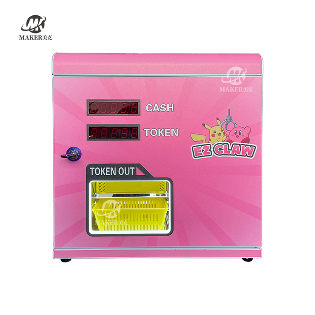 MAKER Mini Coin Exchange Machine with Bill Acceptor Easy to Operate Coin Operated Desktop Portable Coin Exchange Machine