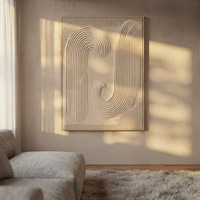 Art mural abstrait moderne en acrylique fait main avec motifs en relief, encadré dans un cadre en plastique, grande toile, peinture Wabi Sabi