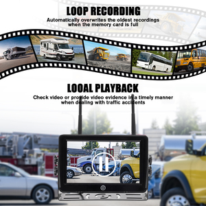 Không dây xe tải hệ thống Camera 1080p AHD màn hình cảm ứng màn hình Heavy Duty sao lưu máy ảnh Kit ip69k không thấm nước Night Vision DVR - Product Image 3