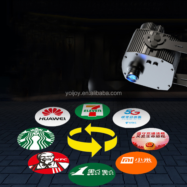 YoiJoys 300W High Power Waterproof IP65 Outdoor LED Gobo Projector Light 33000Lumens with Remote Control for Advertising