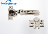 Charnières de meuble professionnelles 4D à clipser, à fermeture amortie, vitesse de fermeture réglable, charnière à recouvrement total pour porte de cuisine et de placard