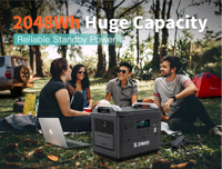 Centrale Électrique Portable SAMAS 2000W, Générateur Solaire avec Contrôleur MPPT, Batterie LiFePO4, Démarreur de Voiture, Onde Sinusoïdale Pure, Alimentation de Secours Domestique