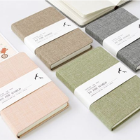 Fabricant chinois, livraison porte à porte, créez votre propre design, carnet A5 personnalisé pour enfants et étudiants, carnet en cuir, tissu, lin