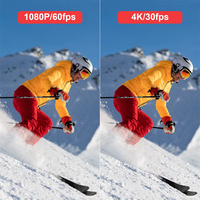 Für SJCAM C100 Plus 4K 30M Wasserdichte Action-Sportkamera 2.4G WiFi EIS Nachtsicht MicroSD-Kompatibilität für Fahrradhelme