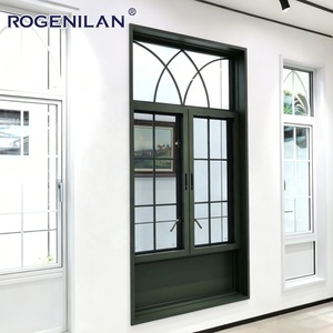 Fenêtre à battant extérieure Rogenilan Villa en aluminium à double vitrage, design grille, vitrage Low-E - Product Image 3