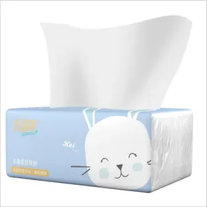 Boîte de papier facial confortable et doux, en stock, 100 pièces, pour emballage facial, en plastique, en usine