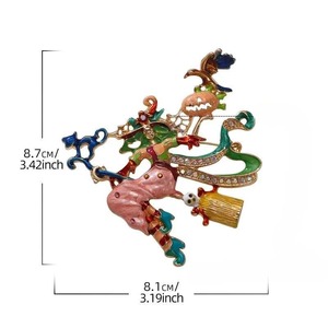 Nuevo Broche de <span class=keywords><strong>Calabaza</strong></span> Vintage de Alta Gama para Mujer, Joyería de Corsage de Bruja de Halloween - Product Image 4