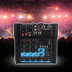 คอนโซลมิกซ์มินิมิกซ์มิกซ์มินิ USB ขนาดเล็ก4ช่องสัญญาณสำหรับใช้ในการถ่ายทอดสดบนเวทีคอมพิวเตอร์บลูทูธรีเวิร์บ - Product Image 4