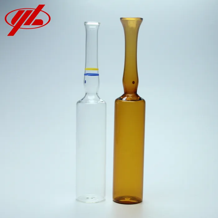 एम्बर और स्पष्ट Borosilicate ग्लास Ampoule थोक