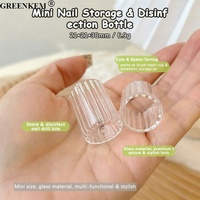Gobelet en verre transparent de haute qualité pour le nettoyage des pinceaux de manucure, outils de nettoyage portables, gobelet de rangement pour outils à ongles