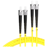 Câble de raccordement fibre optique 1m (3ft) 2 fibres ST UPC Duplex vers ST UPC Duplex Monomode (OS2) Riser (OFNR) 2.0mm à gaine serrée Jaune